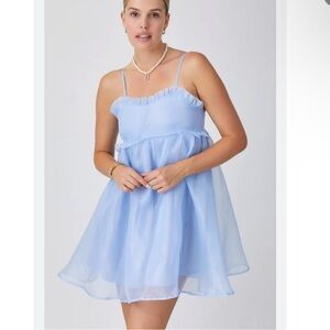 Altar’d State Light blue mini dress with ruffles Siz S
